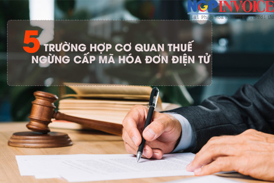 5 Trường hợp ngừng cấp mã Hóa đơn điện tử từ 1/11/2018